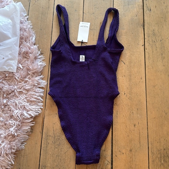 Bound By Bond Eye Swimwear Madison One Piece Purple Dahlia Shimmer NEW Crinkle - Picture 6 of 6